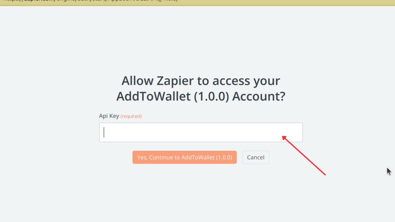 Step 3 - Connect with API key
